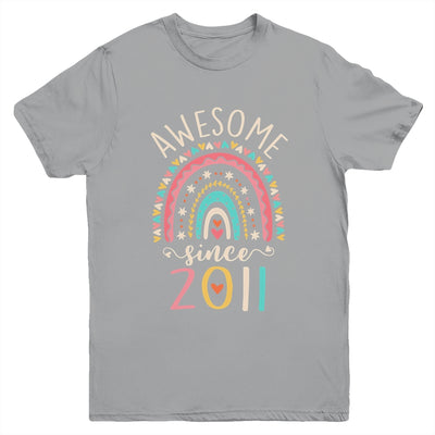 Awesome Since 2011 11th Birthday Rainbow Born In 2011 Youth Shirt | siriusteestore