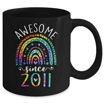 Awesome Since 2011 11th Birthday Rainbow Girl Tie Dye Mug | siriusteestore