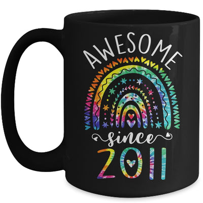 Awesome Since 2011 11th Birthday Rainbow Girl Tie Dye Mug | siriusteestore