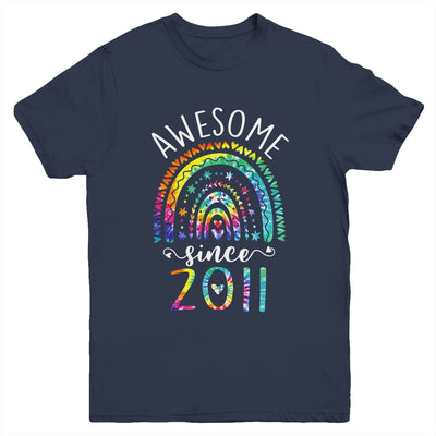 Awesome Since 2011 11th Birthday Rainbow Girl Tie Dye Youth Shirt | siriusteestore