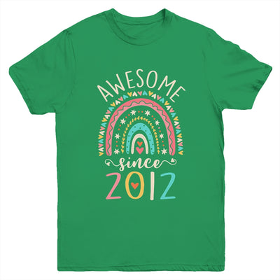 Awesome Since 2012 10th Birthday Rainbow Born In 2012 Youth Shirt | siriusteestore