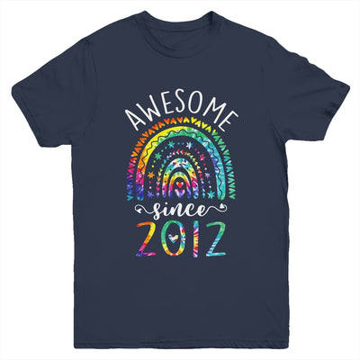Awesome Since 2012 10th Birthday Rainbow Girl Tie Dye Youth Shirt | siriusteestore