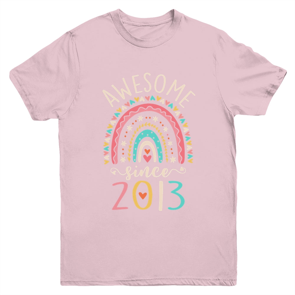 Awesome Since 2013 9th Birthday Rainbow Born In 2013 Youth Shirt | siriusteestore