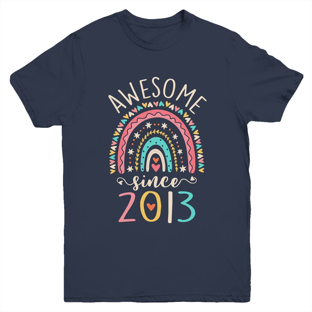 Awesome Since 2013 9th Birthday Rainbow Born In 2013 Youth Shirt | siriusteestore