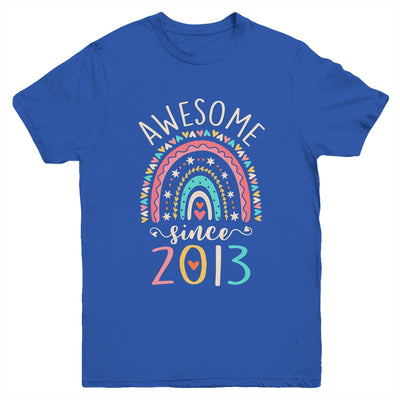 Awesome Since 2013 9th Birthday Rainbow Born In 2013 Youth Shirt | siriusteestore