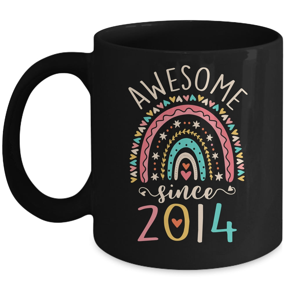 Awesome Since 2014 8th Birthday Rainbow Born In 2014 Mug | siriusteestore