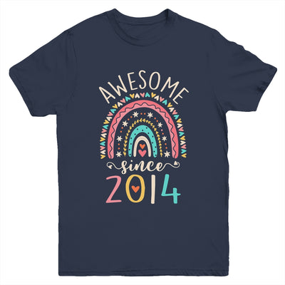 Awesome Since 2014 8th Birthday Rainbow Born In 2014 Youth Shirt | siriusteestore