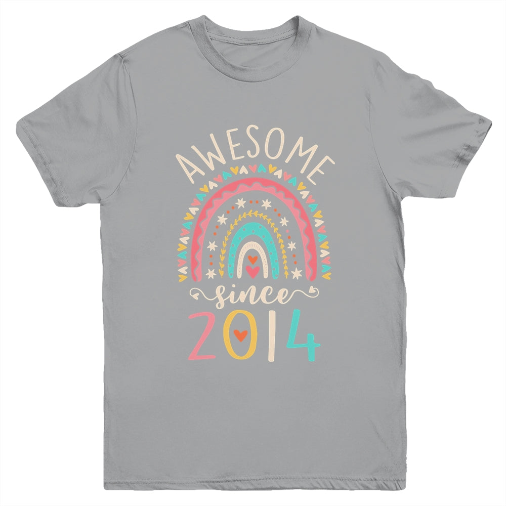 Awesome Since 2014 8th Birthday Rainbow Born In 2014 Youth Shirt | siriusteestore