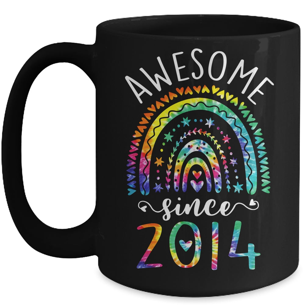 Awesome Since 2014 8th Birthday Rainbow Girl Tie Dye Mug | siriusteestore