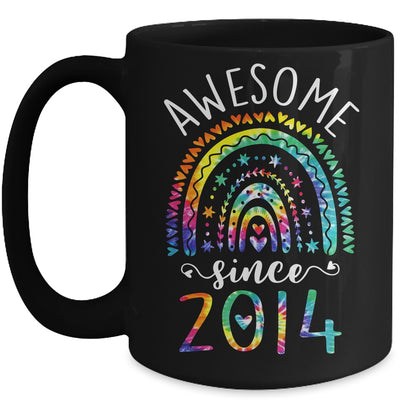 Awesome Since 2014 8th Birthday Rainbow Girl Tie Dye Mug | siriusteestore