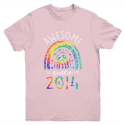 Awesome Since 2014 8th Birthday Rainbow Girl Tie Dye Youth Shirt | siriusteestore