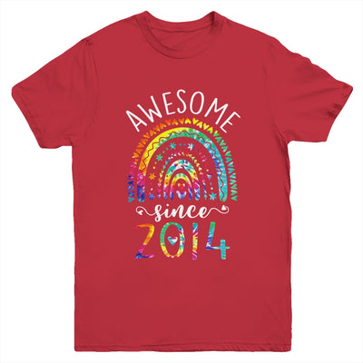 Awesome Since 2014 8th Birthday Rainbow Girl Tie Dye Youth Shirt | siriusteestore