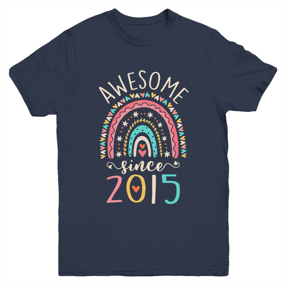 Awesome Since 2015 7th Birthday Rainbow Born In 2015 Youth Shirt | siriusteestore