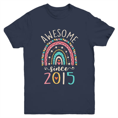 Awesome Since 2015 7th Birthday Rainbow Born In 2015 Youth Shirt | siriusteestore