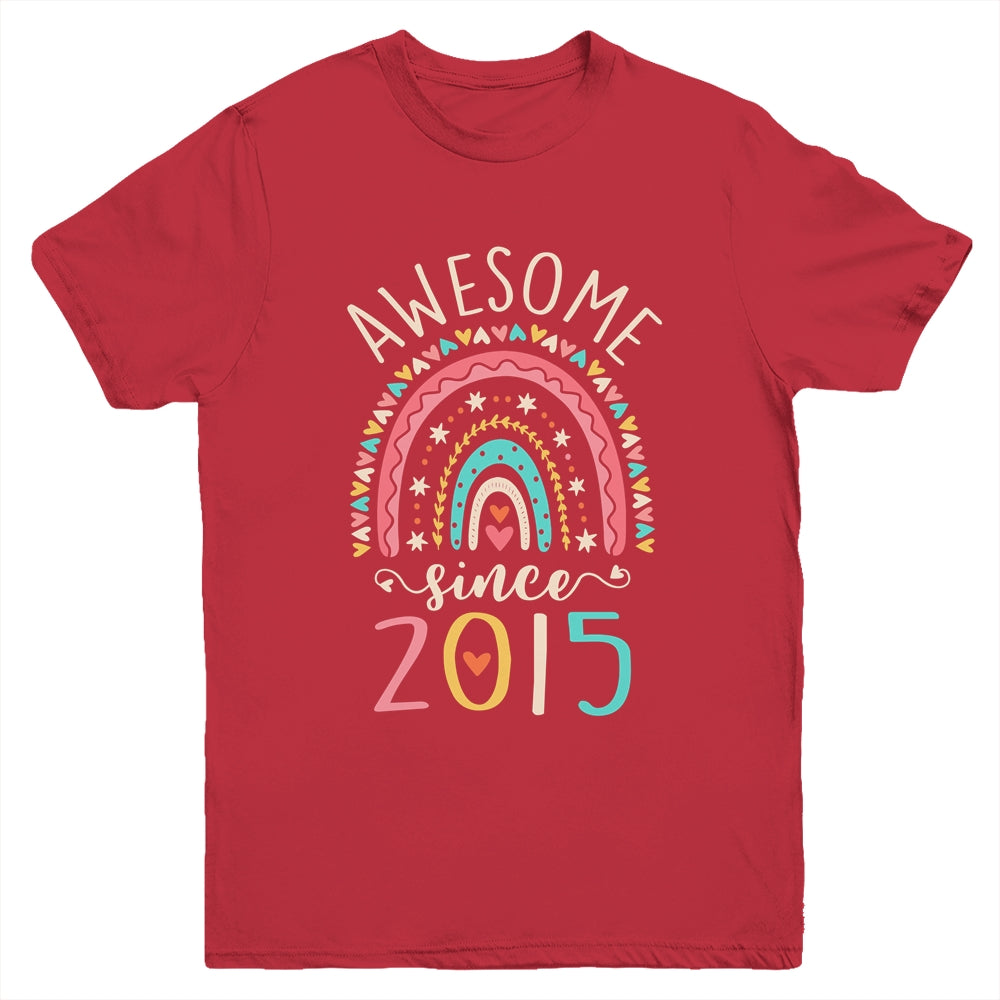 Awesome Since 2015 7th Birthday Rainbow Born In 2015 Youth Shirt | siriusteestore