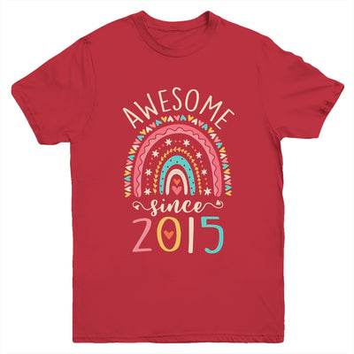 Awesome Since 2015 7th Birthday Rainbow Born In 2015 Youth Shirt | siriusteestore