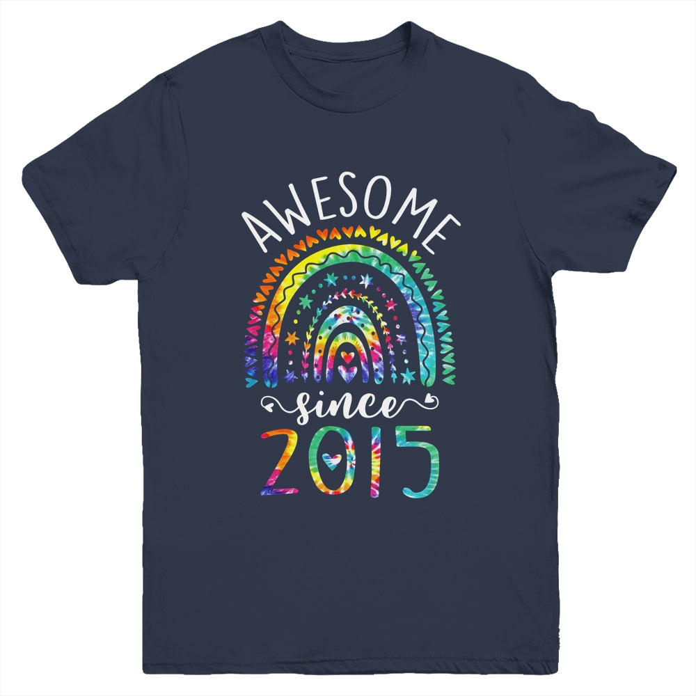 Awesome Since 2015 7th Birthday Rainbow Girl Tie Dye Youth Shirt | siriusteestore