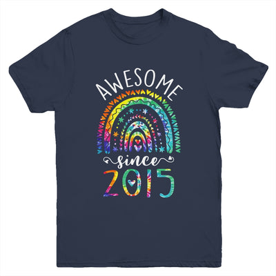 Awesome Since 2015 7th Birthday Rainbow Girl Tie Dye Youth Shirt | siriusteestore