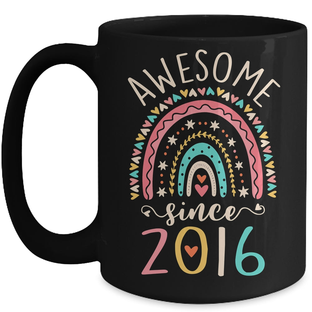 Awesome Since 2016 6th Birthday Rainbow Born In 2016 Mug | siriusteestore