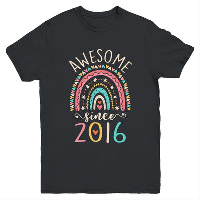 Awesome Since 2016 6th Birthday Rainbow Born In 2016 Youth Shirt | siriusteestore