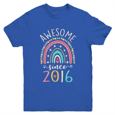 Awesome Since 2016 6th Birthday Rainbow Born In 2016 Youth Shirt | siriusteestore