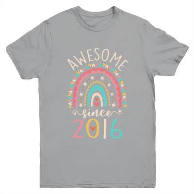 Awesome Since 2016 6th Birthday Rainbow Born In 2016 Youth Shirt | siriusteestore