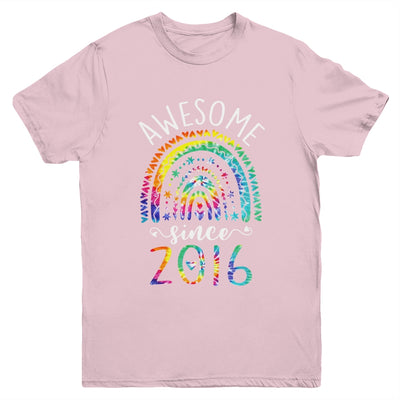 Awesome Since 2016 6th Birthday Rainbow Girl Tie Dye Youth Shirt | siriusteestore