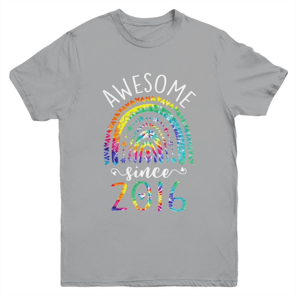 Awesome Since 2016 6th Birthday Rainbow Girl Tie Dye Youth Shirt | siriusteestore