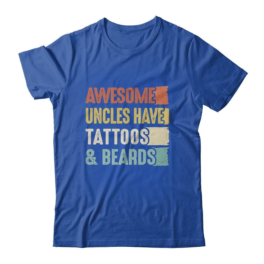 Awesome Uncles Have Tattoos And Beards Fathers Day Vinage Shirt & Hoodie | siriusteestore
