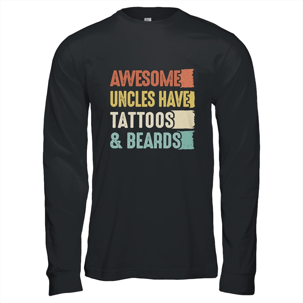 Awesome Uncles Have Tattoos And Beards Fathers Day Vinage Shirt & Hoodie | siriusteestore