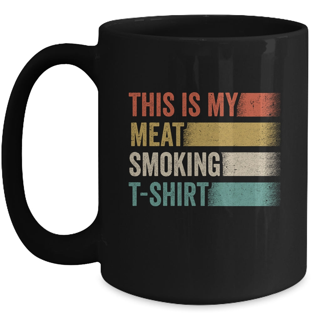 BBQ Smoker Themed Retro Vintage My Meat Smoking Mug | siriusteestore