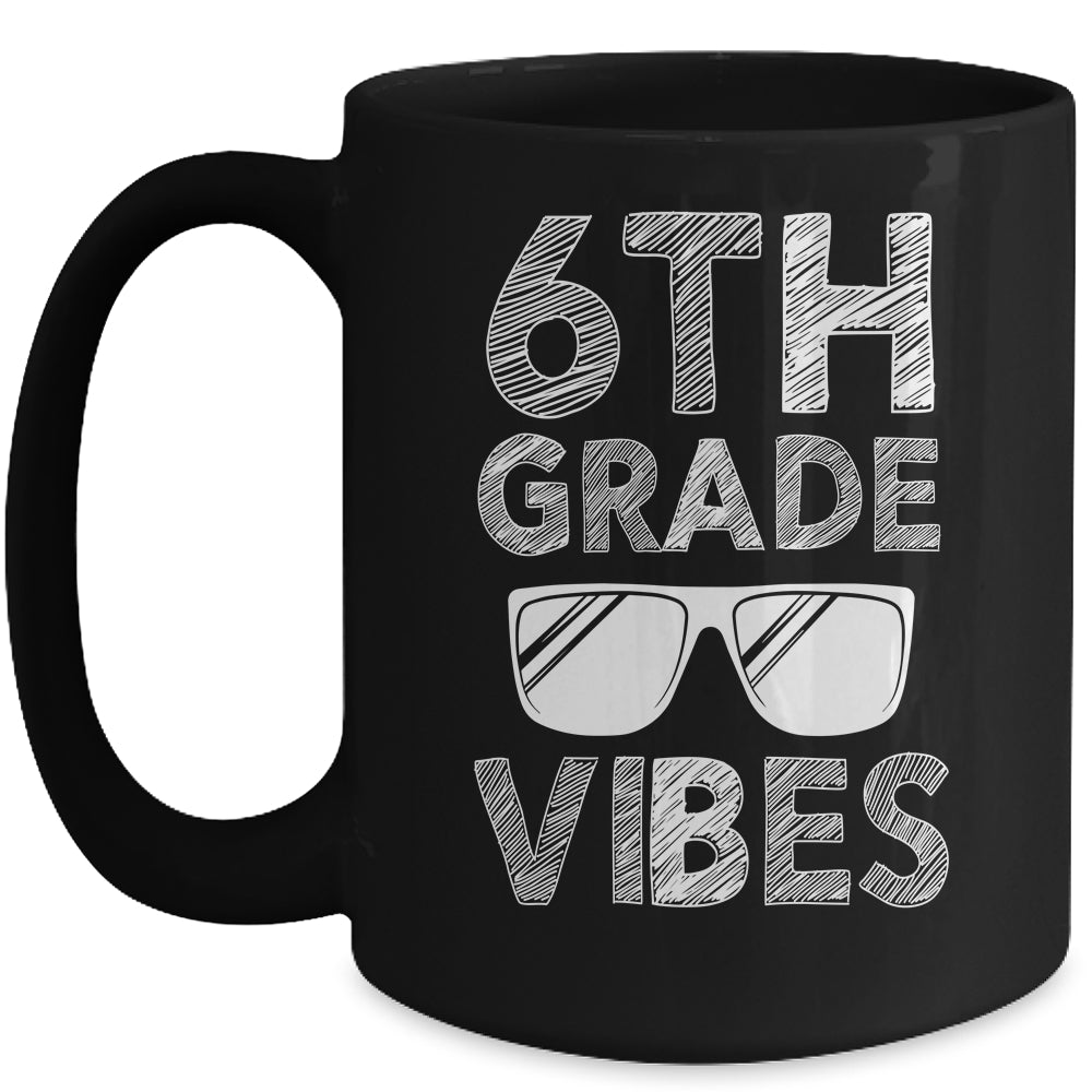 Back To School 6th Grade Vibes Mug | siriusteestore
