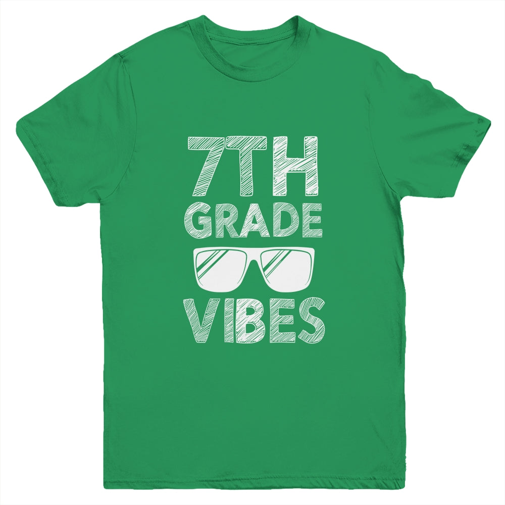 Back To School 7th Grade Vibes Youth Shirt | siriusteestore