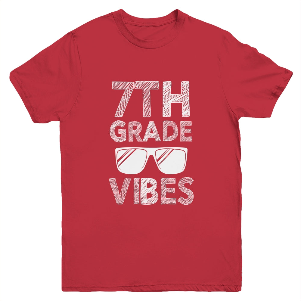 Back To School 7th Grade Vibes Youth Shirt | siriusteestore