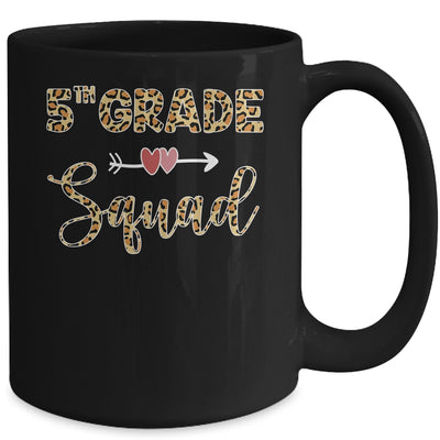 Back To School Fifth Grade 5th Grade Squad Leopard Student Mug | siriusteestore