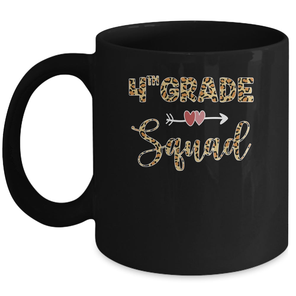 Back To School Fourth Grade 4th Grade Squad Leopard Student Mug | siriusteestore