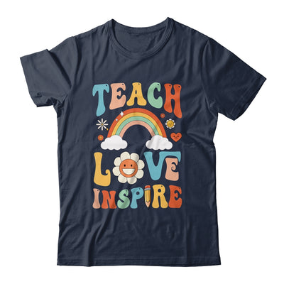 Back To School Teach Love Inspire Retro Teachers Shirt & Tank Top | siriusteestore