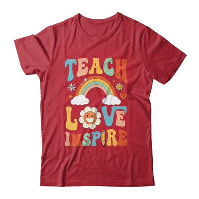 Back To School Teach Love Inspire Retro Teachers Shirt & Tank Top | siriusteestore
