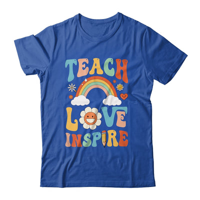 Back To School Teach Love Inspire Retro Teachers Shirt & Tank Top | siriusteestore