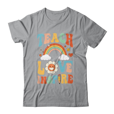 Back To School Teach Love Inspire Retro Teachers Shirt & Tank Top | siriusteestore