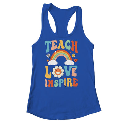 Back To School Teach Love Inspire Retro Teachers Shirt & Tank Top | siriusteestore