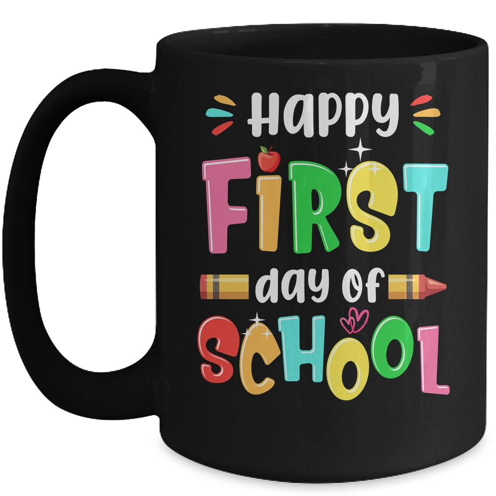 Back To School Teachers Kids Child Happy First Day Of School Mug | siriusteestore
