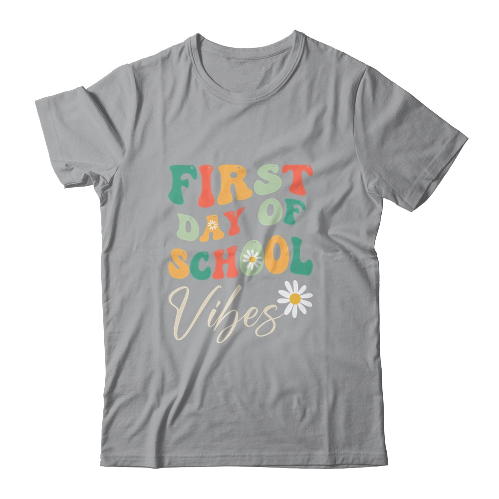 Back To School Vibes Happy First Day Of School For Teachers Shirt & Hoodie | siriusteestore