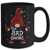 Bad Gnome Buffalo Plaid Matching Christmas Pajama Gift Mug | siriusteestore