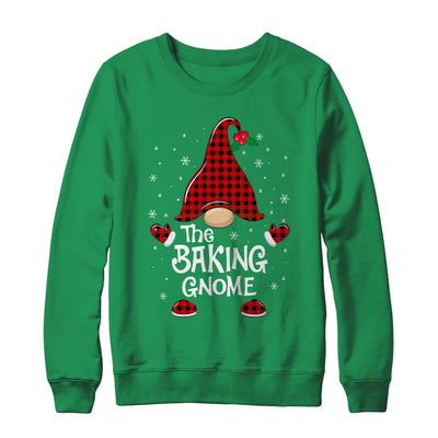 Baking Gnome Buffalo Plaid Matching Christmas Pajama Gift Shirt & Sweatshirt | siriusteestore