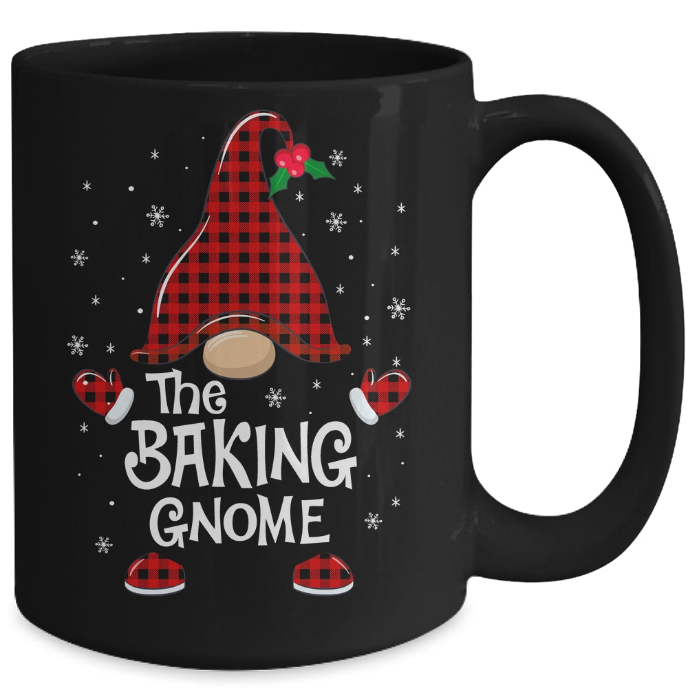 Baking Gnome Buffalo Plaid Matching Christmas Pajama Gift Mug | siriusteestore