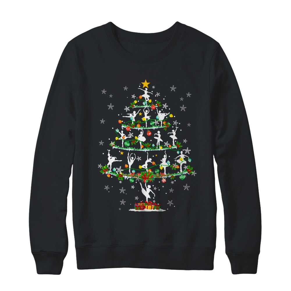 Ballet Dance Xmas Lighting Santa Ballet Dance Christmas Tree Shirt & Sweatshirt | siriusteestore