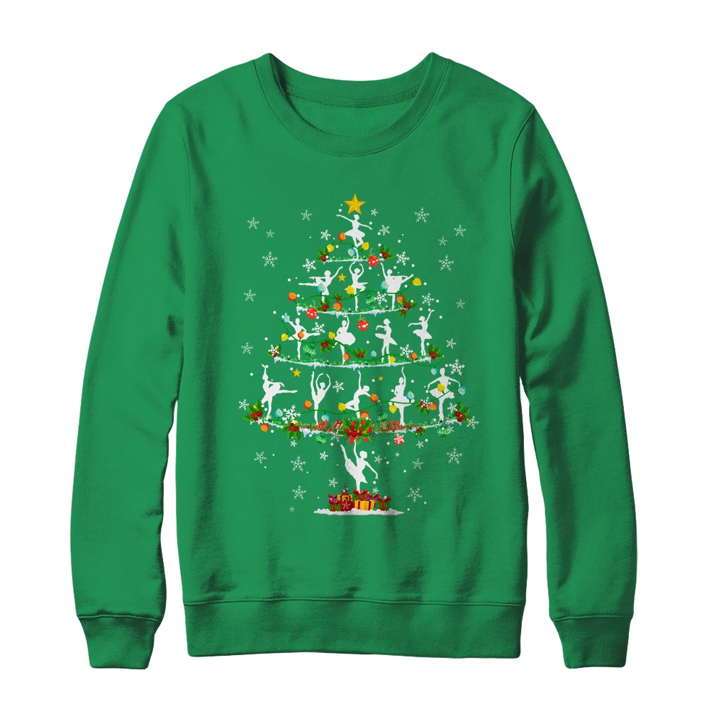 Ballet Dance Xmas Lighting Santa Ballet Dance Christmas Tree Shirt & Sweatshirt | siriusteestore