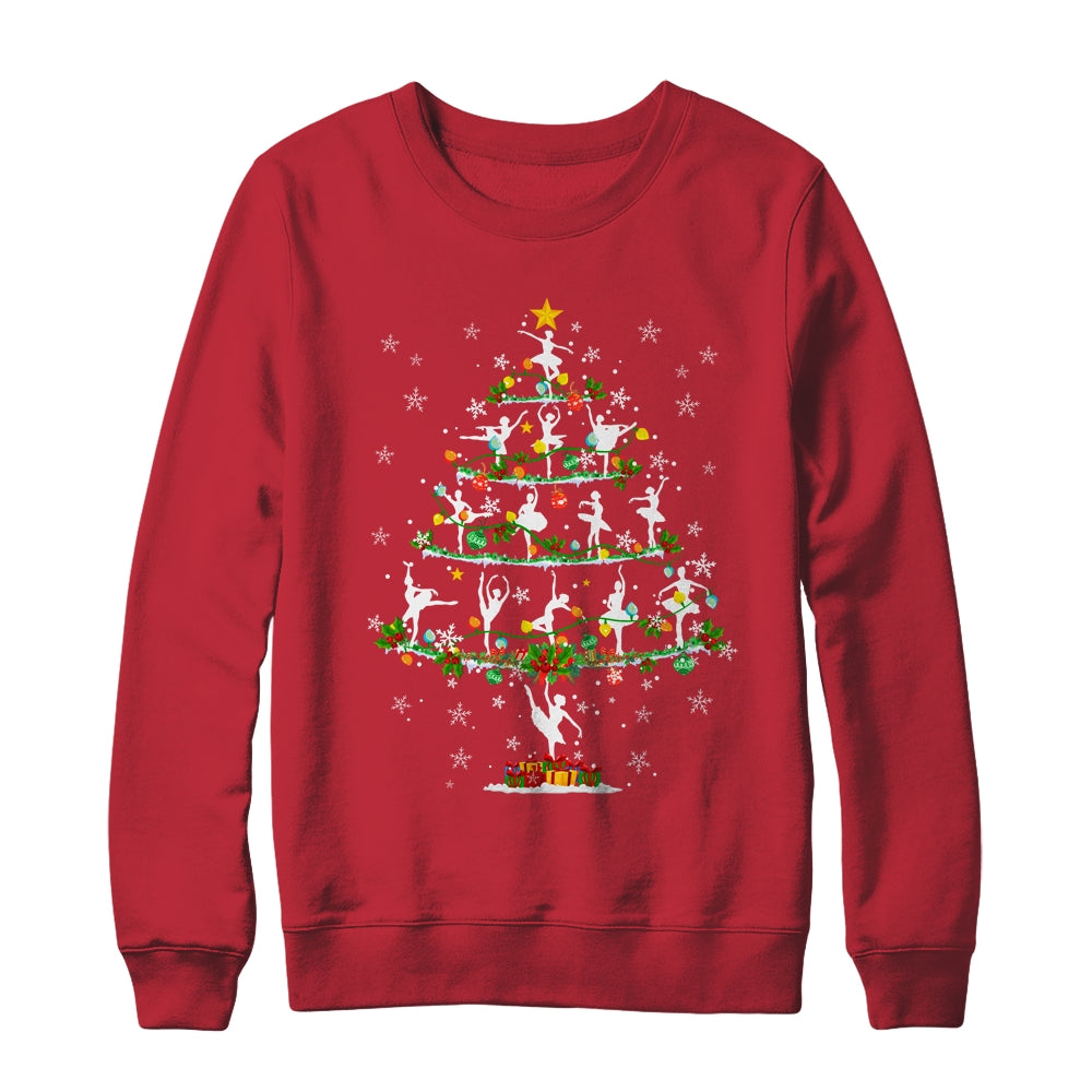Ballet Dance Xmas Lighting Santa Ballet Dance Christmas Tree Shirt & Sweatshirt | siriusteestore