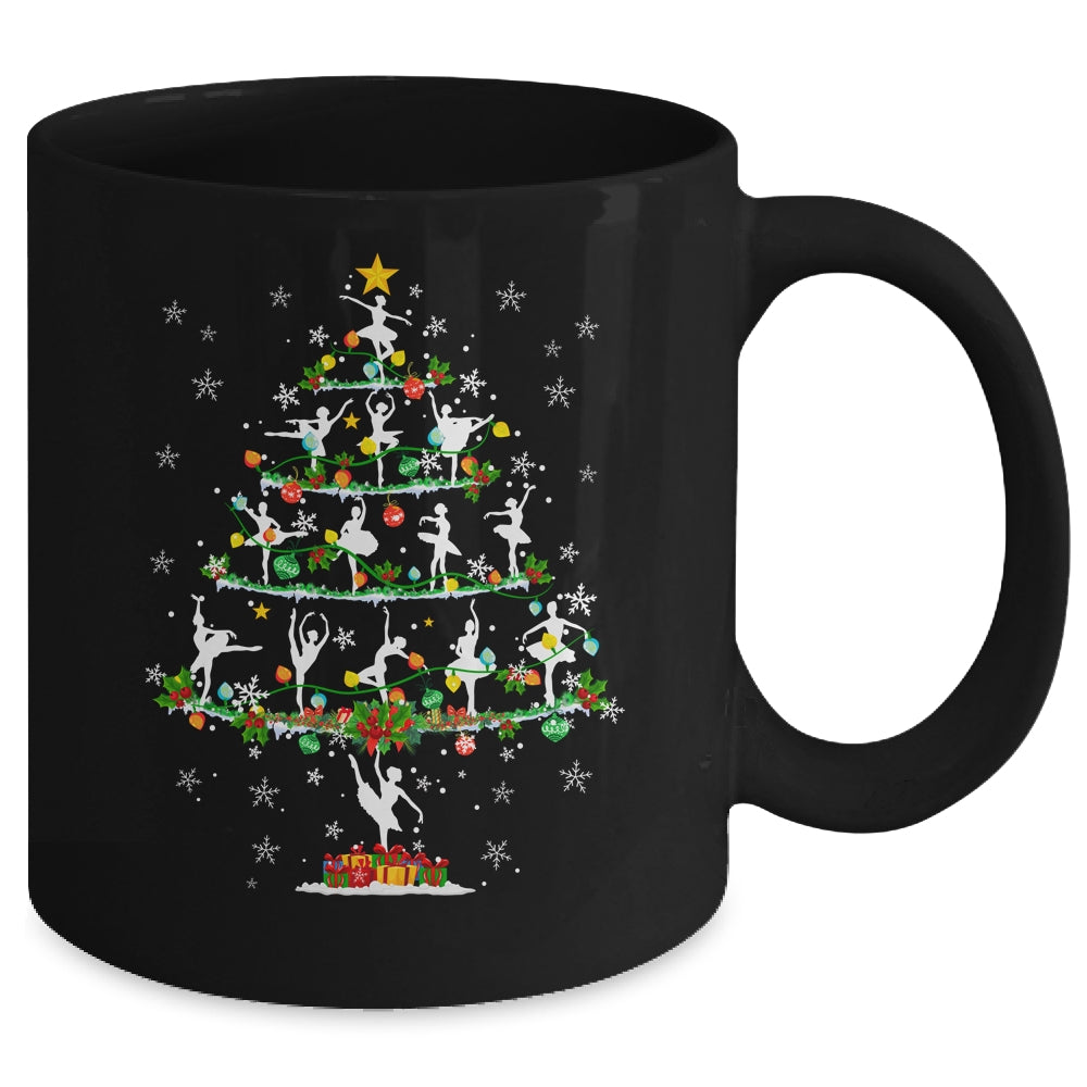Ballet Dance Xmas Lighting Santa Ballet Dance Christmas Tree Mug | siriusteestore